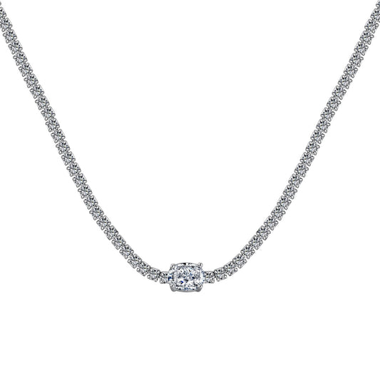 [Vivid Aurora]1.0 Carat Shining Oval Cut Necklace