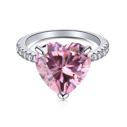 [Vivid Aurora]6.0 Carat Luxurious Sparkling Romantic Heart Cut Lover Ring